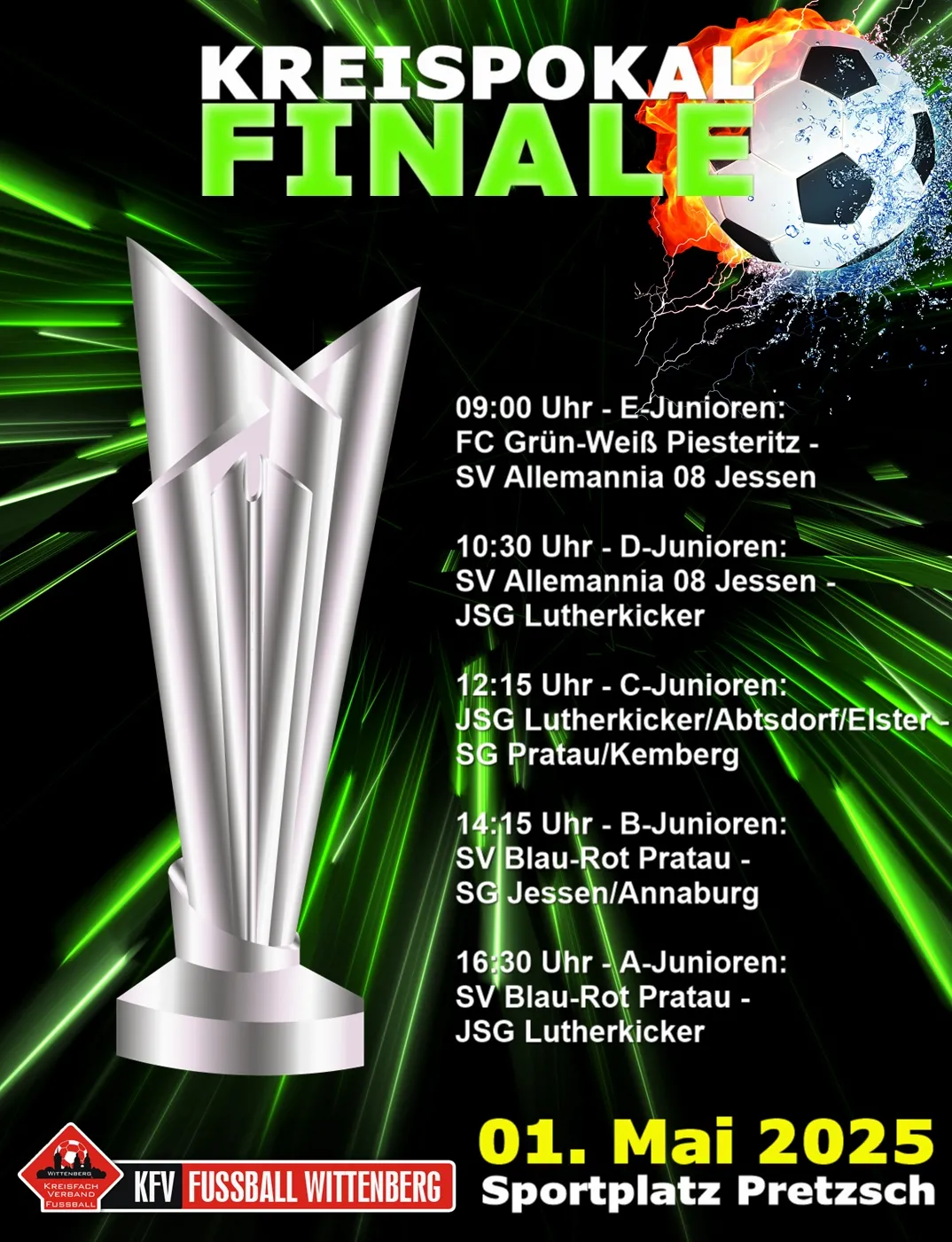 Kreispokal - Finalspiele am 01. Mai 2025 in Pretzsch