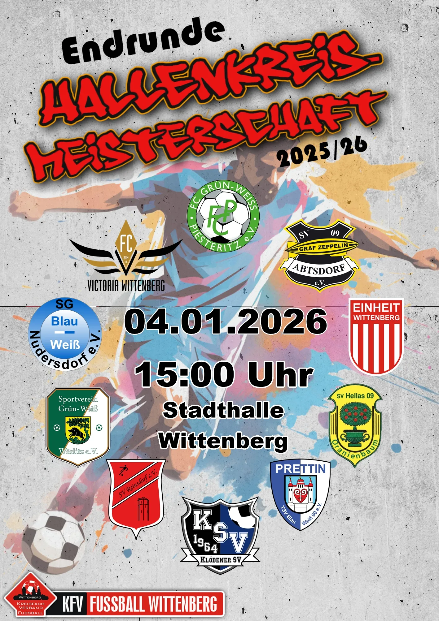 Hallenkreismeisterschaft 2025/26 - Endrunde der Männer - Finalisten stehen fest