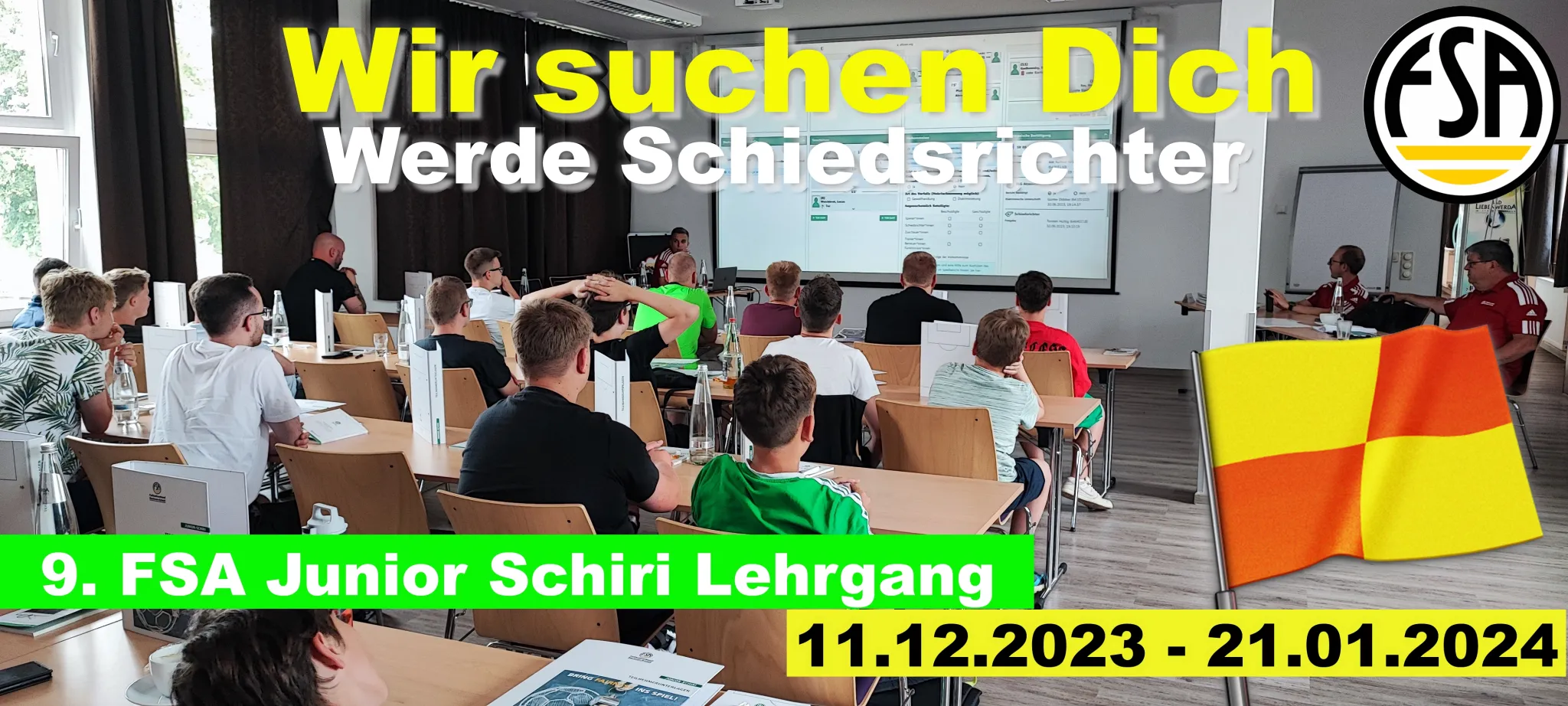 Werde Schiedsrichter! Lehrgang beginnt am 11. Dezember 2023